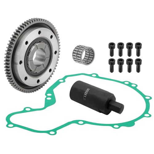 Starter Starting Clutch One Way Gear Bearing Gasket Flywheel Puller Kit for Polaris Predator 500 Outlaw 500 2003-2007 OEM# 3088048 3088049 3089451 3088063