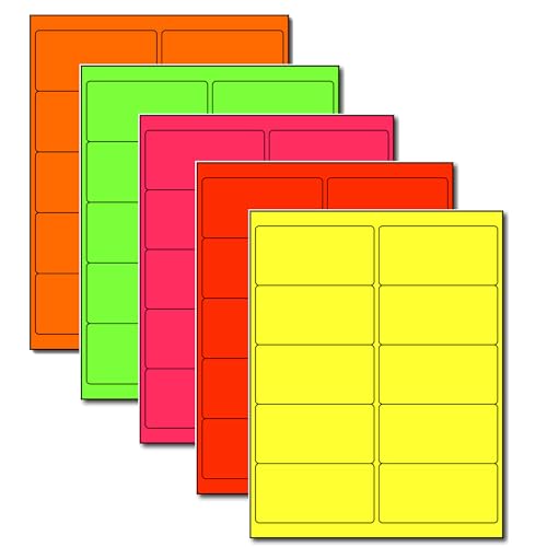 Étiquettes d'expédition fluorescentes autocollantes d'adresse pour jet d'encre