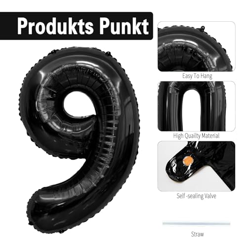 Image of Black Number Balloons 29 Balloon Numbers 29th Number Balloon Foil Mylar Party Balloon For Men Women 29th Birthday Balloons 29 Birthday Decorations For Her Him Anniversary Graduation Decorations