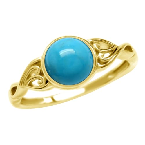 silvershake 7mm genuine round shape gemstones white gold plated or yellow gold plated 925 sterling silver victorian style solitaire ring jewelry for women