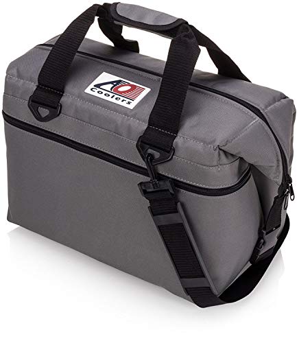 AO Coolers Original Soft-Sided Cooler Bag, Leak-Proof, Insulated, Lightweight, Charcoal, 36-Can