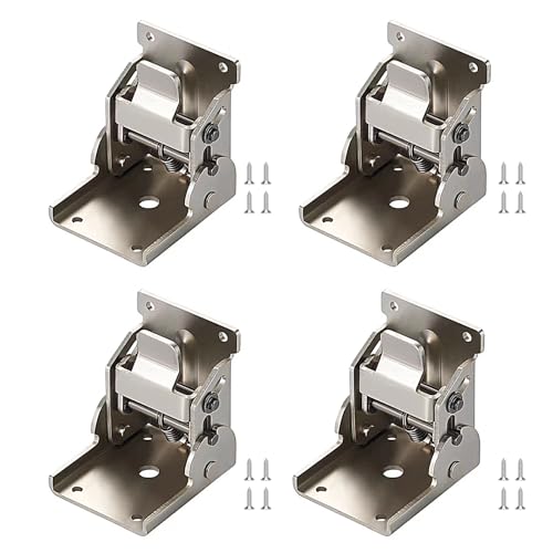 4 Piezas Bisagras Plegables Autoblocantes de 90 Grados para Muebles como Mesas y Camas
