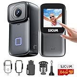 SJCAM C200Pro(64GB) - Mini Fotocamera sportiva impermeabile 4K, 150 min, 135° Wide Angle, Waterproof up to 40M, Portable Sports Camera with Accessory Kit Suitable for Helmet and Bicycle