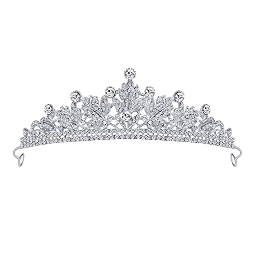 Tiara de cristal barroca para niñas y novias corona brillante