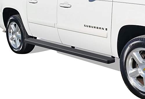 APS Running Boards (Nerf Bars Side Steps Step Bars) Compatible with Suburban 1500 Yukon XL 1500 2000-2020 (Exclude Z71 Denali) & Avalanche 02-13 (Stainless Steel Black Powder Coated 6 inches)