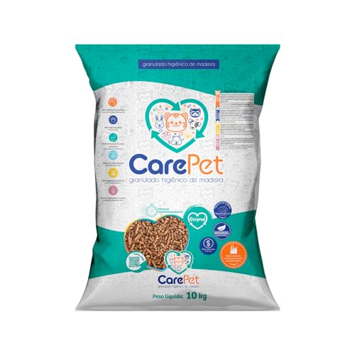 CarePet Granulado Higiênico De Madeira Original Pacote 10 Kg