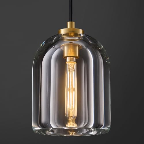 Image of Crystal Pendant Light Kitchen Island,Brass Hanging Pendants Lights