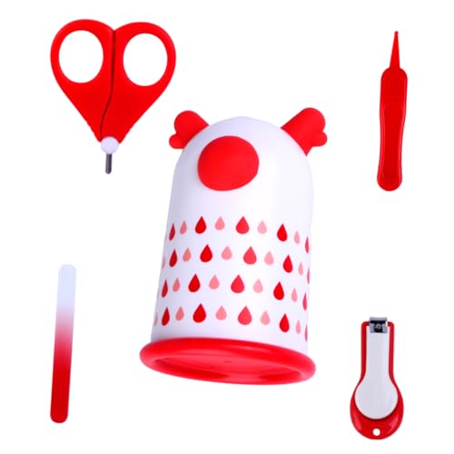 ibasenice Baby Nail Trimmer Kit Nail File Tweezers Scissors Storage Case Baby Nail Care Kit