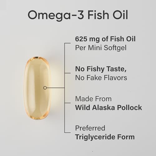image for Sports Research® Omega-3 ­­Fish Oil Mini-Softgels - Sourced from Wi