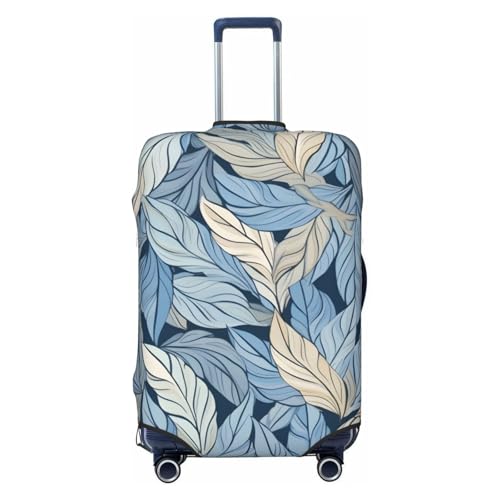Leaves Pattern Luggage Cover Elastic Suitcase Protector Ftis 18-21 Inch Suitcase Cover for Luggage