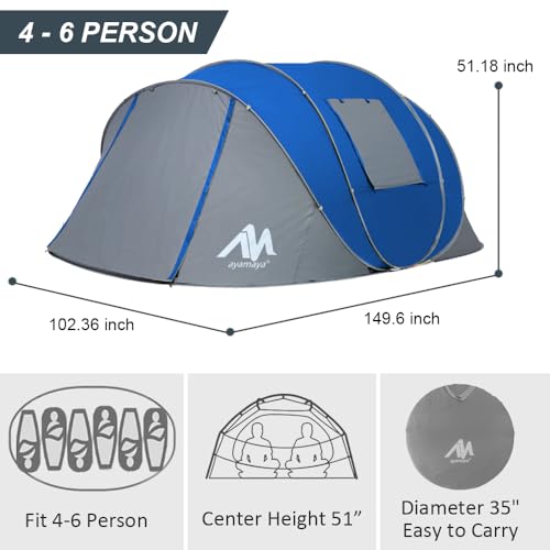 AYAMAYA Pop Up Tent 6 Person