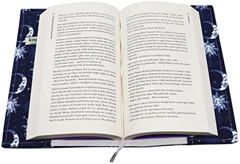 KAPAX Book Cover - Hard Cover for Paperbacks, Washable Fabric, Book Protector for Adults (Sun & Moon, M) - 1