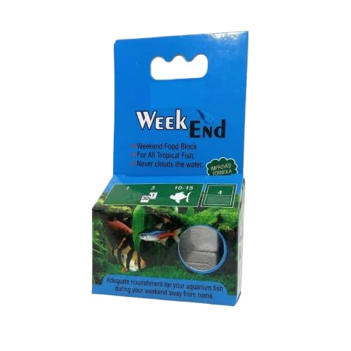 Image of Dry Vacation Fish Food for All Life Stages | Weekend & Holiday Slow-Release Aquarium Fish Feed | Maintains Nutrition While You're Away | Suitable for All Freshwater Fish | 50g Each (Pack of 2)