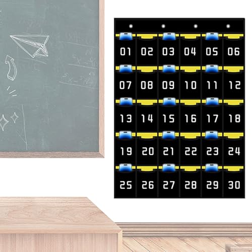 Whnbuij Mobilfunkspeicher -Hängsbeutel - Klassenzimmerhalter, Schulorganisation Smartphone -Zubehör, Taschenrechnererkarten, | Wandtasche mit Hakendiagramm nummeriertes verschiedene Organisatortasche
