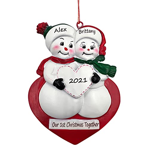 Personalized Our 1st Christmas Together Snowman Couple Ornament 2020