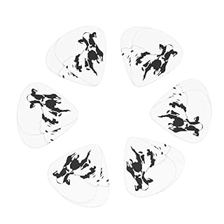 Lot de 12 médiators en forme de vache noir et blanc, 0,46 mm/0,71 mm/0,96 mm d’épaisseur pour guitares électriques… - Les Beatles, Paul McCartney, John Lennon, RIngo Starr, George Harrison Lot de 12 médiators en forme de vache noir et blanc, 0,46 mm/0,71 mm/0,96 mm d'épaisseur pour guitares électriques… – Image 2