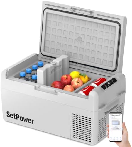 Setpower 12V Refrigerator 21QT Car Refrigerator 12V Fridge Freezer Grey