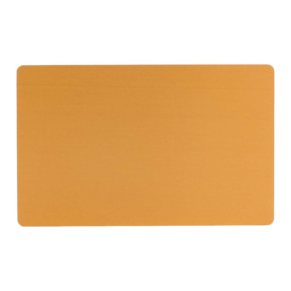 Metal Blank Business Cards, 50Pcs 5 Colors Impressive Lasers Engraved Metal Business Cards Business Visiting Name Cards(Yellow) - Image 2