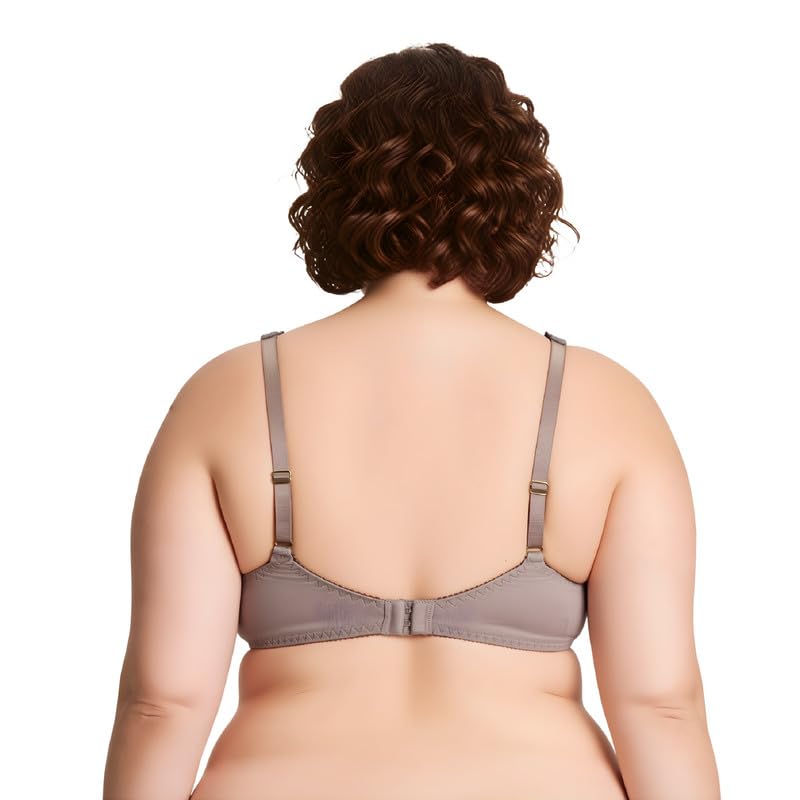 Image of Curve Muse Minimizer Unlined Underwire Bra with Lace Embroidery-2 Pack