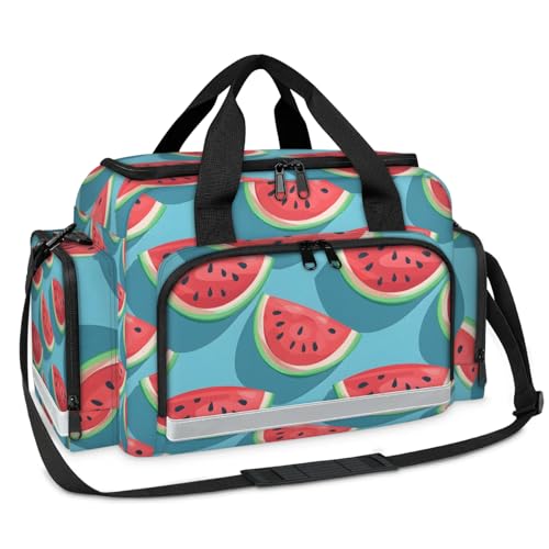 Anti-Scratch Duffle Bag for Travel 25x17.7x11.2 Inch - Waterproof Duffel Bag for Camping Fitness, Durable EMS Gear for First Responders Watermelon Slices