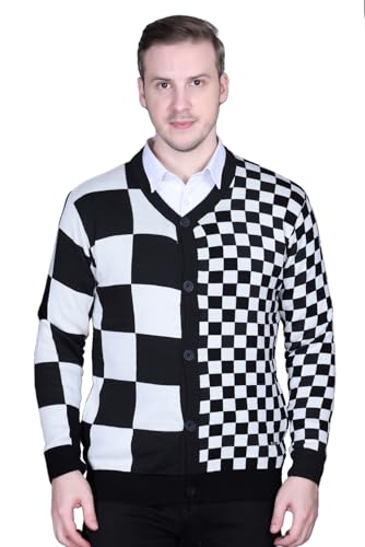 Image of GODFREY V Neck Cardigans for Men - Full Sleeve Woolen Sweater for Man Winter Wear