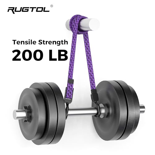 Image of Rugtol Bungee Cords with Hooks, 48 Inch Adjustable Flat Bungee Straps with Quick Release Buckle, Black Purple Heavy Duty Elastic Cords with Metal Hooks for Bike Rack, Camping, Outdoor, Tarp, 6 Pack