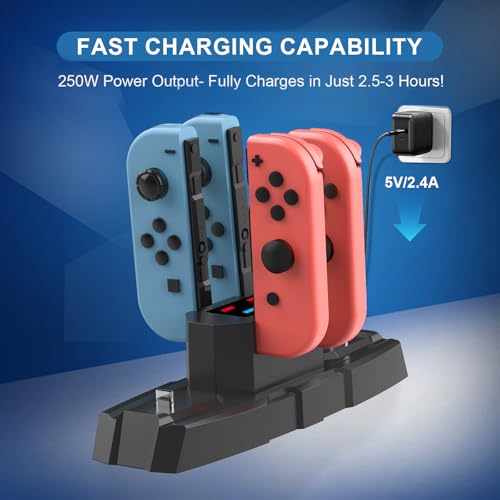 image for fivtek Switch Controller Charger Station for Nintendo Switch & OLED, P
