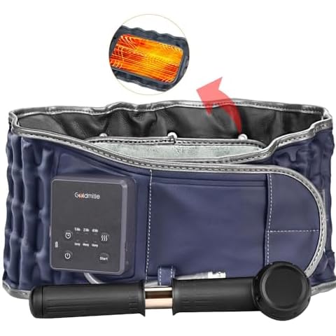 Cordless Heating Decompression Back Belt for Lower Back Pain Relief, Inflatable Lumbar Traction Device with Heating Pad Powered by 4000mAh Rechargeable Battery, One Size Fits 29-49 Waist Cover