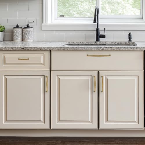 Image of Ravinte 5 Pack 7-1 /2 Inch Antique Brass Kitchen Cabinet Handles Solid Zinc Alloy Cabinet Pulls Cupboard Hardware Drawer Handles
