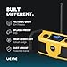 UEME 5W DAB/DAB+ FM Cordless Site Radio, Bluetooth, AUX, USB Rechargeable, Yellow