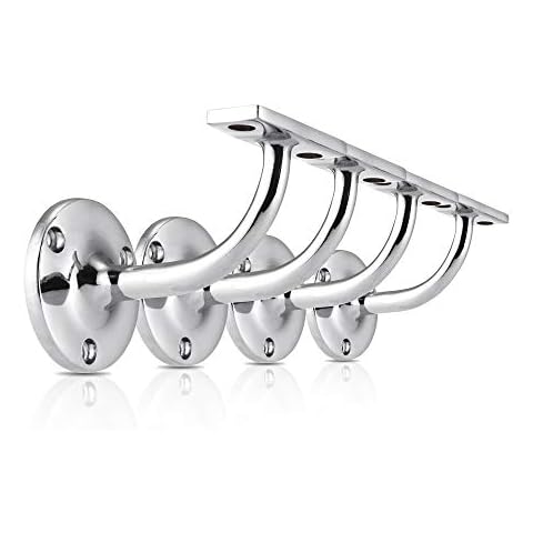 XFORT Set of 4 Chrome Handrail Brackets Cover