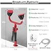 Handheld Eyewash Station Bracket Portable Eye Wash Station,Handheld Eye Washing Spray Head for Dangerous Worksites, Adjustable Drench Hose Eye Washer Station(Wall Mount)