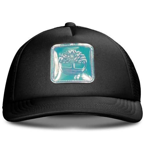 Timberland Monochrome Kids Trucker Hat for Girls Ages 7-14, Breathable and Adjustable Snapback Mesh Cap, One Size2