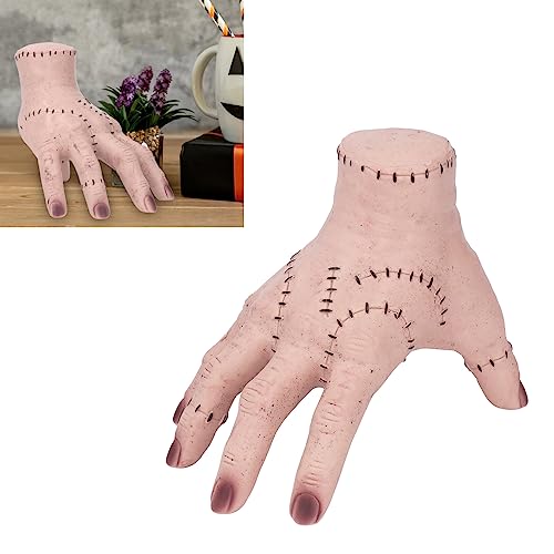 Thing Hand Wednesday Addams Family Brinquedos de mão falsos, adereços de mão decorativos de terror r