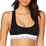 Calvin Klein Damen BH Bralette Bügellos mit Stretch, Schwarz (Black), M