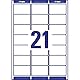 AVERY Zweckform L7160-40 Adressetiketten/Adressaufkleber (840 Etiketten mit ultragrip, 63,5x38,1mm auf A4, bedruckbar, selbstklebend, für DIN B6/C6 Briefkuverts, Papier matt) 40 Blatt, weiß