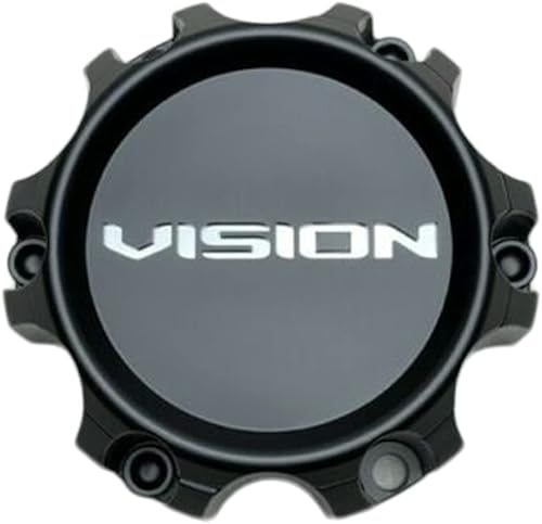 Vision Tapa central de rueda negra mate de 6 orejetas C353MB-6V C353GM-6V-UP