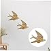 VOSAREA 2PCS Bird Wall Art Bird Wall Figurine Swallow Wall Sculpture Resin Wall Hanging Decor 3D Sculpted Floating Wall Sculpture Antique Swallow Hanging Ornament (4.91X3.93X0.59inch)