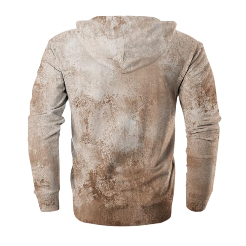 Ymosrh Men's Casual Hoodies, Long Sleeve Tie Dye Print Zip Up Hooded Sweatshirt Pullover with Pocket, M-3XL3