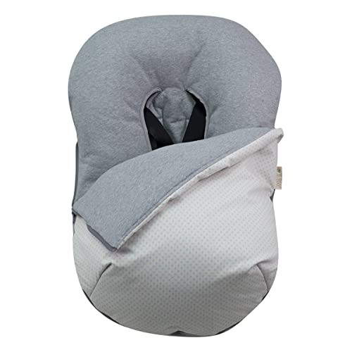 JYOKO Kids Universal Footmuff for Carriers and Carseats Blue Dots, COTON