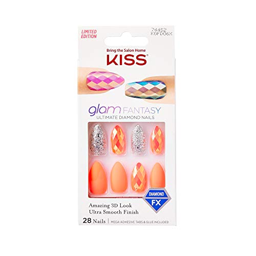 KISS Glam Fantasy Ultimate Diamond Nails 3D Look Stiletto (2 Pack) KGFD06X
