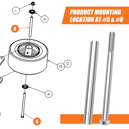 Pernos de rueda 1/2-13 x 7 Bad Boy 018-0004-00 kit tornillos repuesto 3