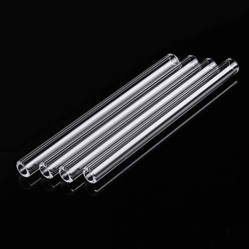 TuToy 4Pcs 100Mm Od 7Mm 1.5Mm Tubo De Soplado De Vidrio De Borosilicato De Pared Gruesa Laboratorio