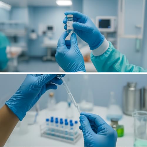 30% Off 100 Count Blue Nitrile Exam Gloves - Latex Free