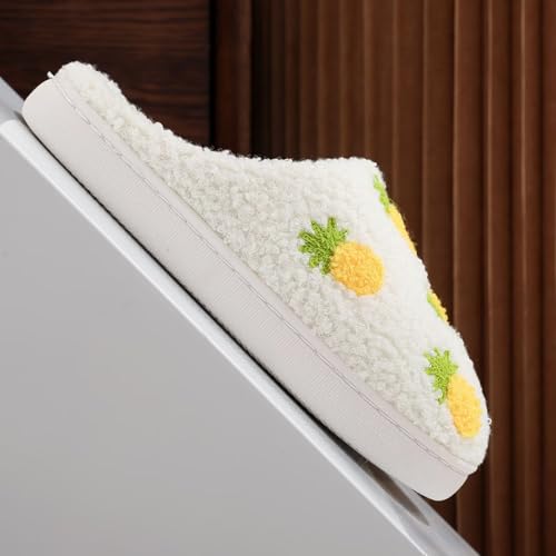 Image of Cherry Slippers for Women Men Fruit Shoes Cute Memory Foam Soft Winter Warm Indoor Outdoor Slippers