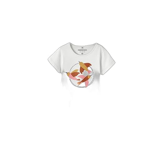 Blusa Infantil Menina Manga Curta Com Estampa Tam 1 A 16
