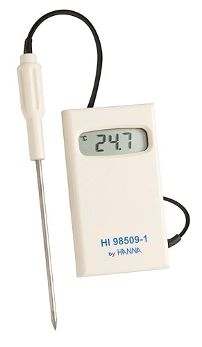 Hanna Instruments HI98509-1 Termómetro digital Checktemp con sonda de acero inoxidable, -50 C a 150 grados C clasificación de temperatura