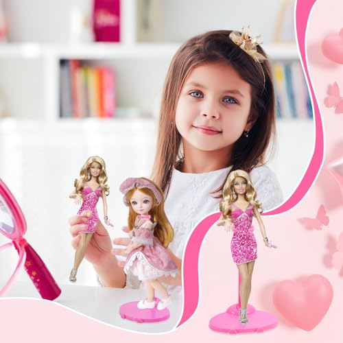 Image of Stands Compatible with Barbie Doll, Pink Doll Stands for Display Barbie,10PCS Stands Compatible with Barbie