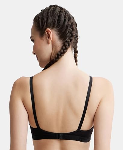 Jockey 1581 Women's Wirefree Non Padded Super Combed Cotton Elastane Stretch Medium Coverage Beginners Bra with Ultrasoft and Durable Underband - Image 3