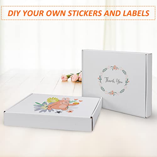 Image of HORLIMER 13x10x2 inches Shipping Boxes Set of 25, White Corrugated Cardboard Box Literature Mailer